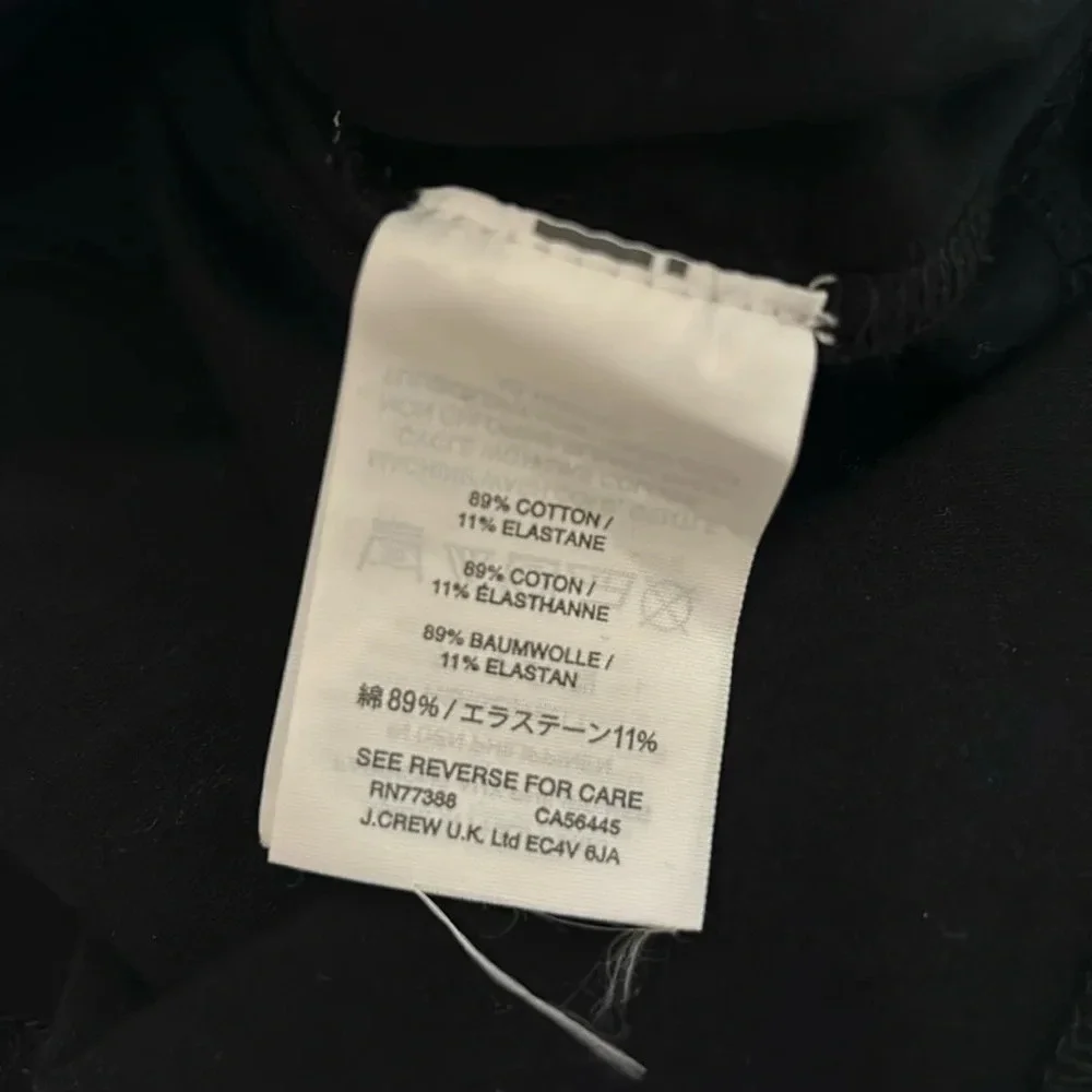J.Crew Black Ruffle Bodysuit